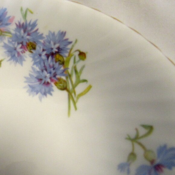Adderley Cornflower Oatmeal/Soup Bowl, English Bone China Gold Gilt Trim A427 - Picture 3 of 4